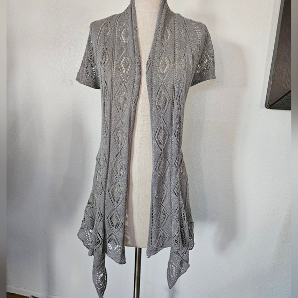 HENDI Y2K Crochet Ruffles Cardigan - Picture 1 of 8